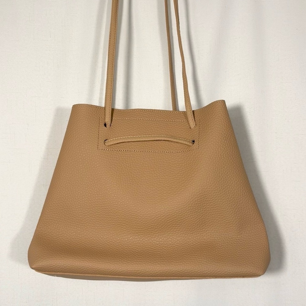 8 Other Reason Tan Vegan Leather Slouchy Bag